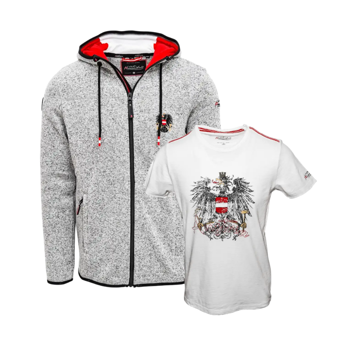 Geschenkpaket Nationalfeiertag - Kultjacke Hoodie + Flammgarn T-Shirt