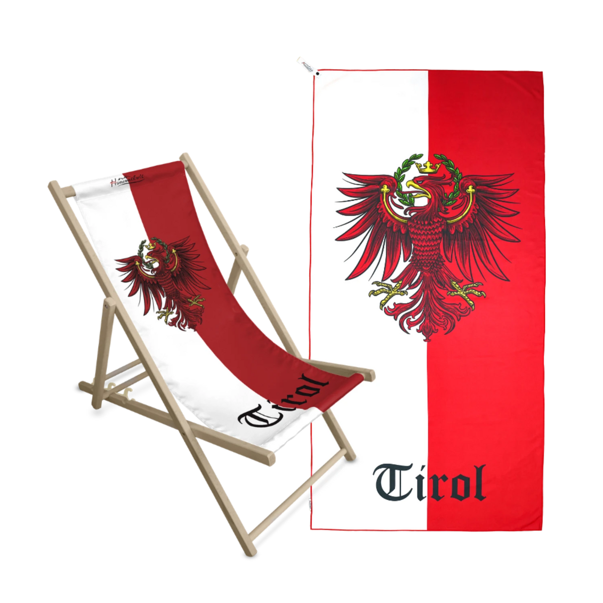 Geschenkpaket Liegestuhl Badetuch Tirol
