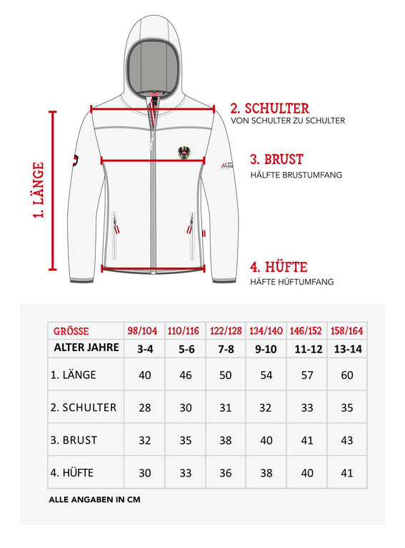 Kinder Kultjacke mit Österreich Adler
