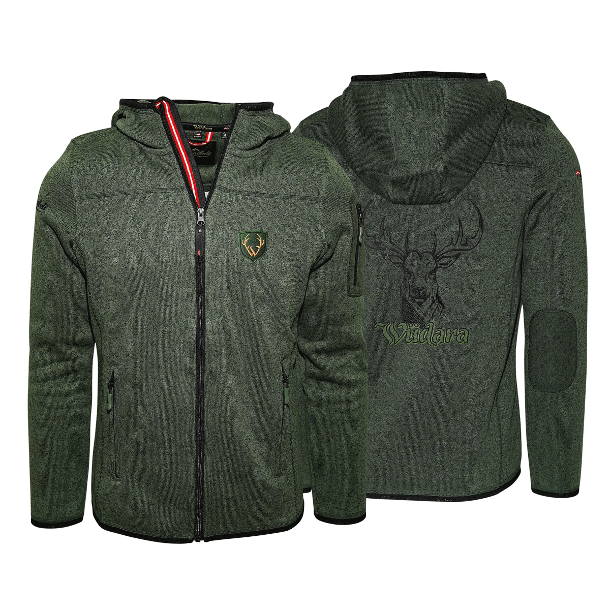 Grüne Strickfleece Jacke kaufen