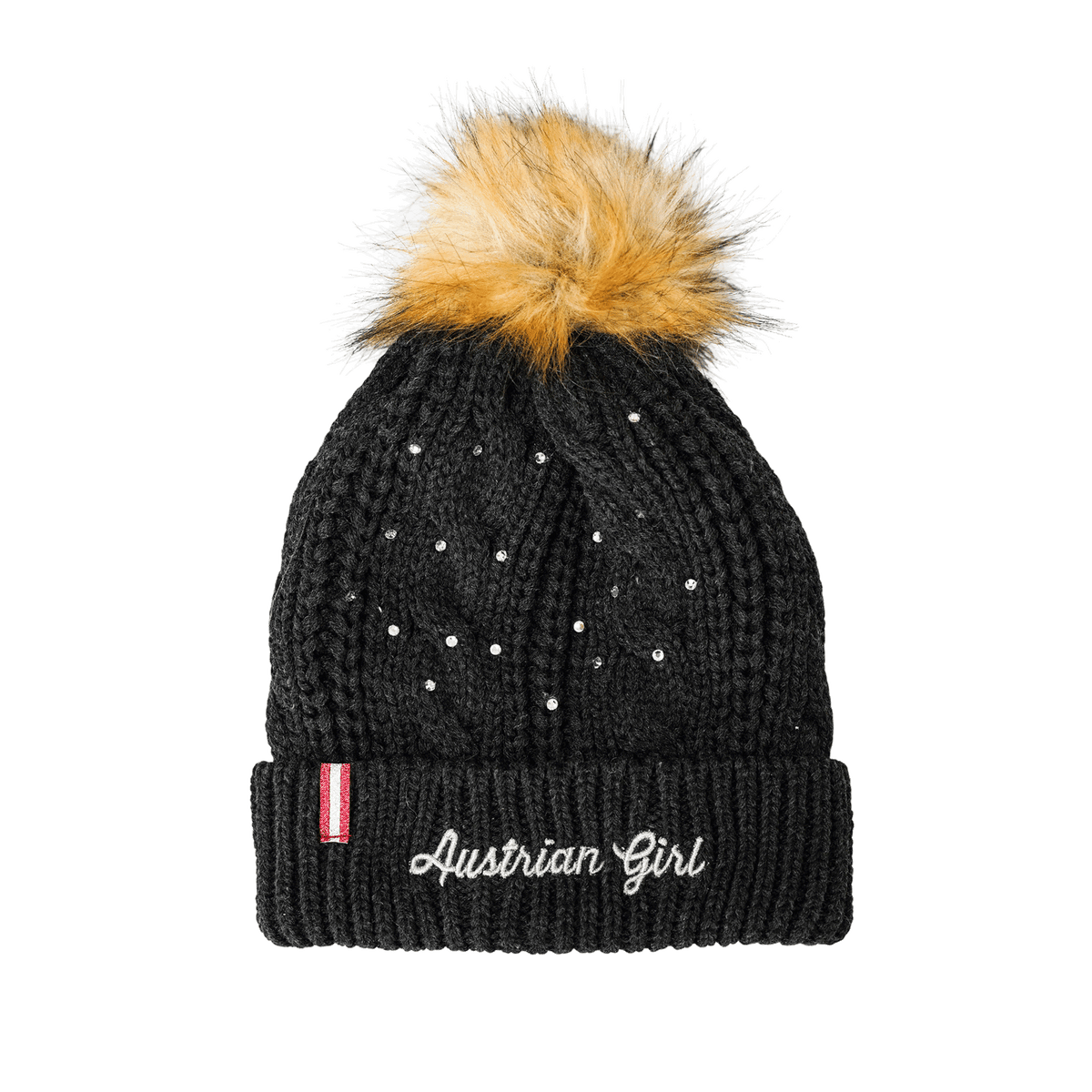 Haube schwarz Glitzer