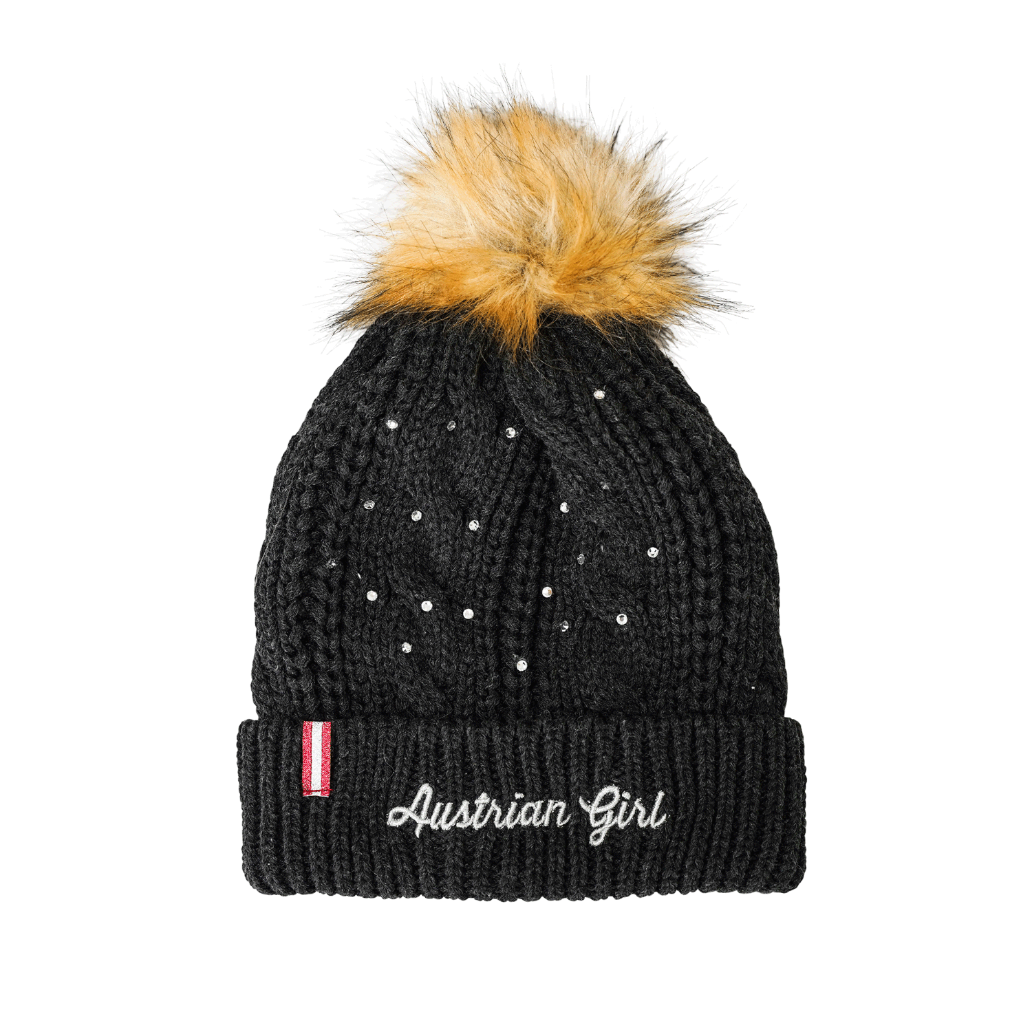 Haube schwarz Glitzer