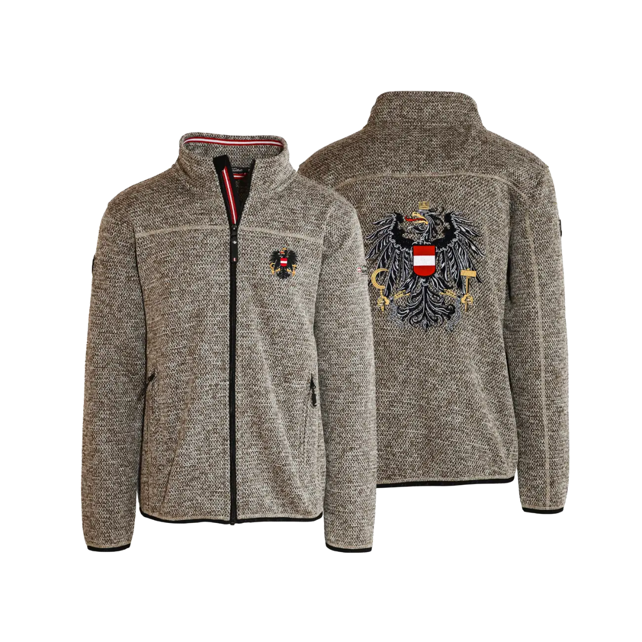 Österreich Kultjacke ohne Kapuze - Strickoptik