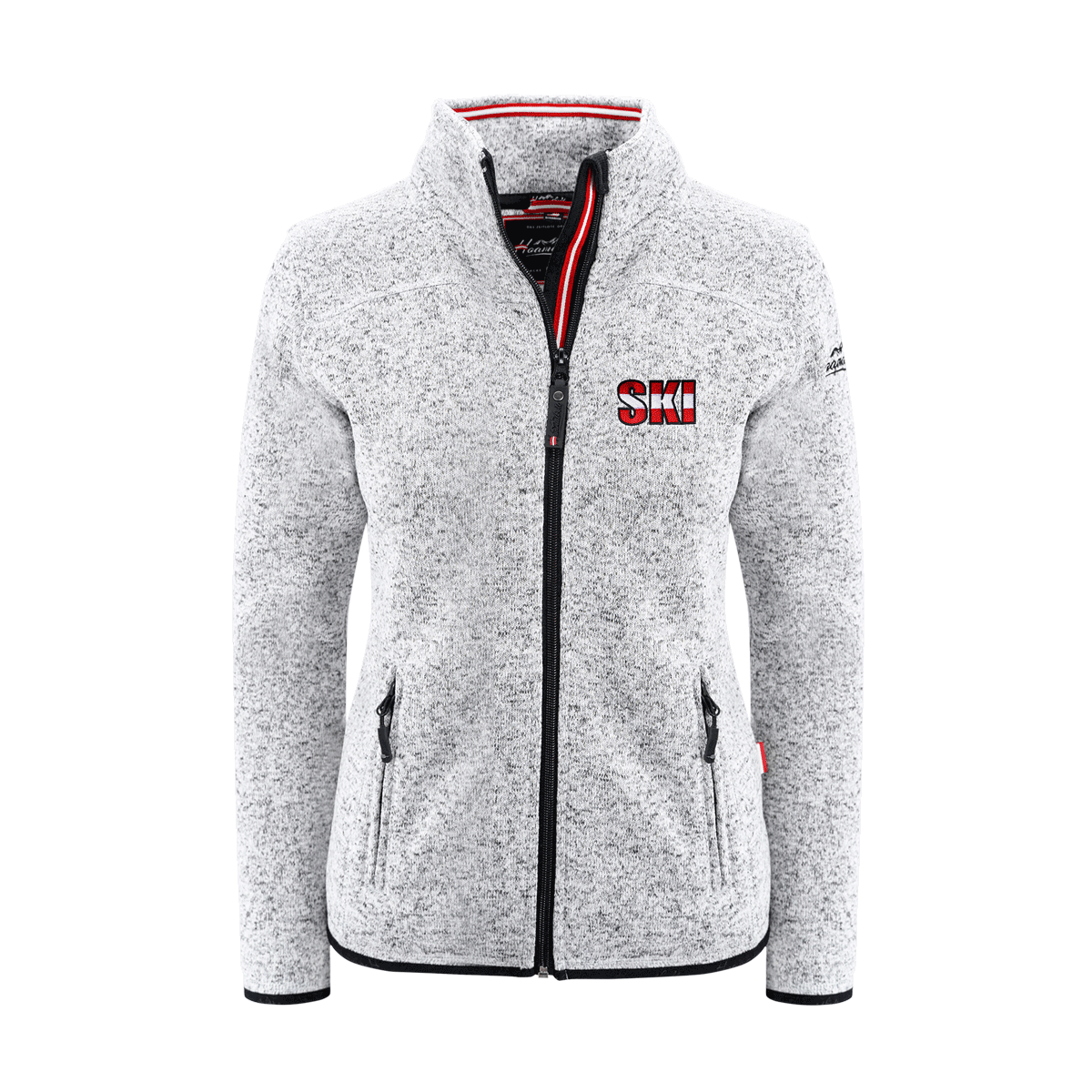 Kultjacke ohne Kapuze - Ski rot-weiss-rot