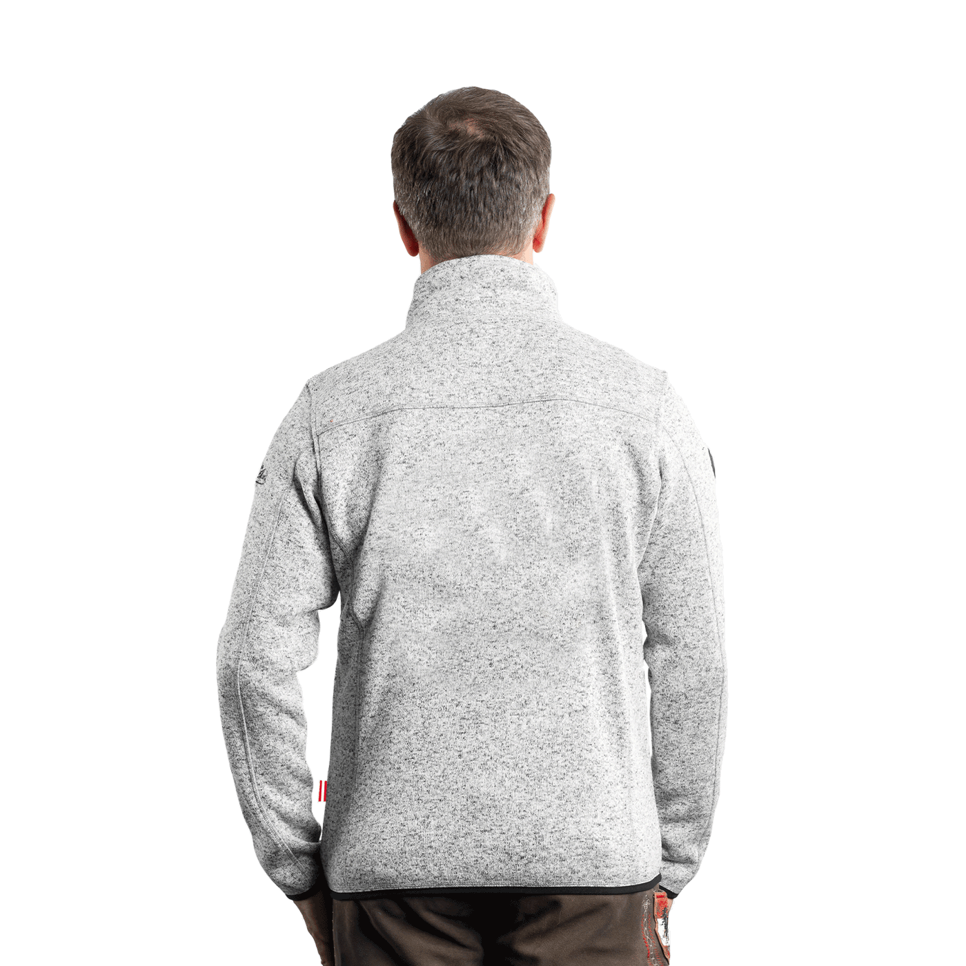 Hellgraue Fleece Weste ohne Kapuze Hoamatkult