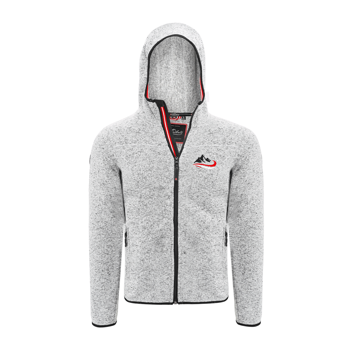 Hellgraue Kultjacke Herren Ski Motiv