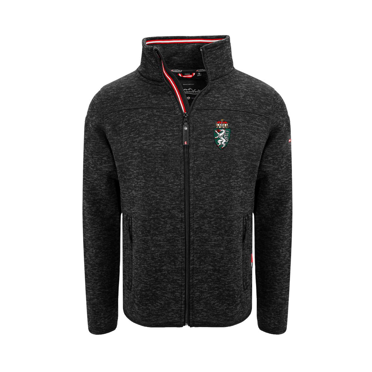 Herren Fleece Jacke schwarz Steiermark #Farbe_Schwarz