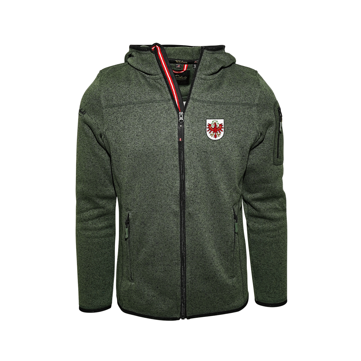 Herren Kultjacke dunkelgrün mit Tiroler Adler #Farbe_Dunkelgrün