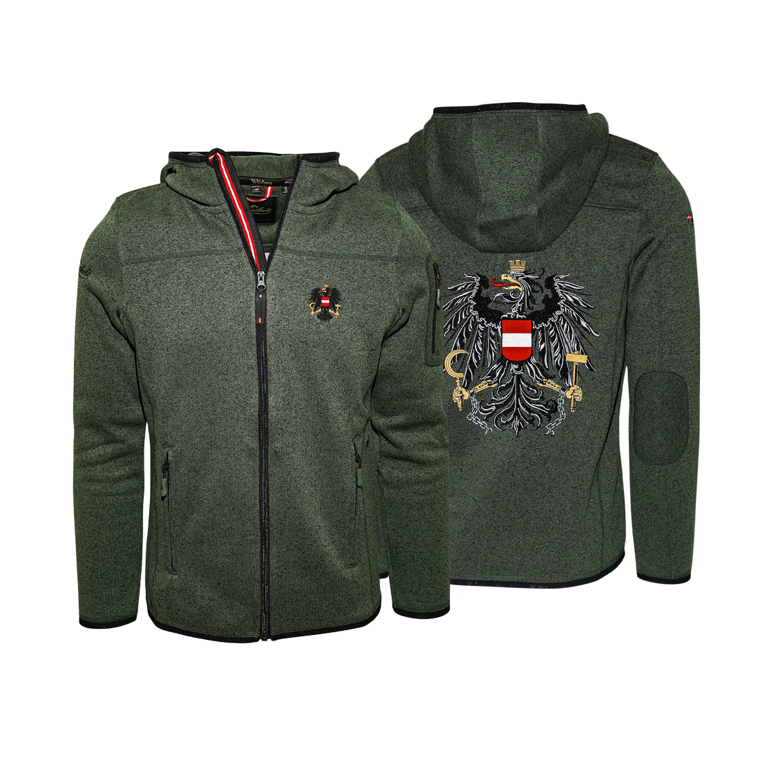 Herren Kultjacke dunkelgrün Österreich Adler #Farbe_Dunkelgrün
