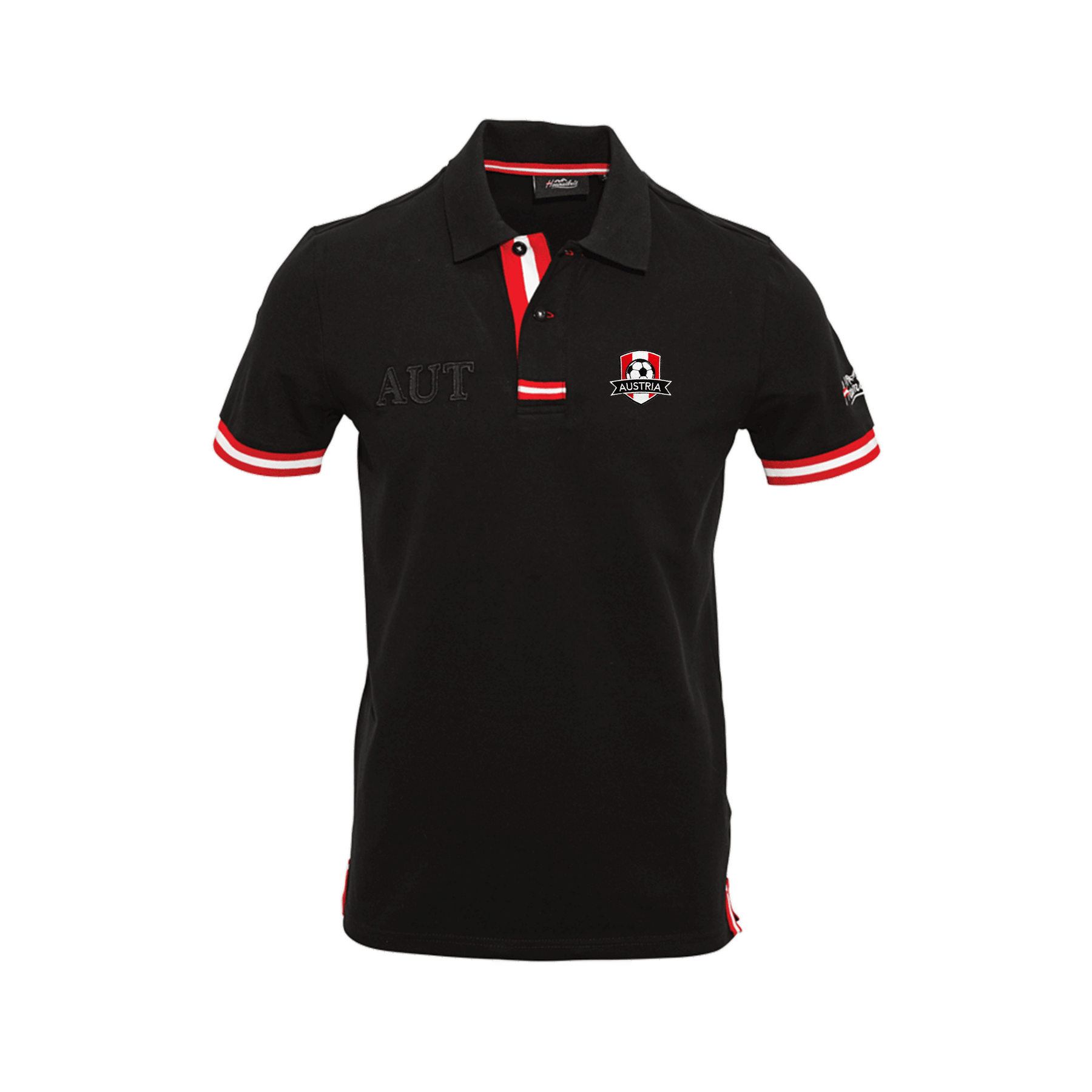 Herren Polo Shirt Österreich Fußball Stickerei