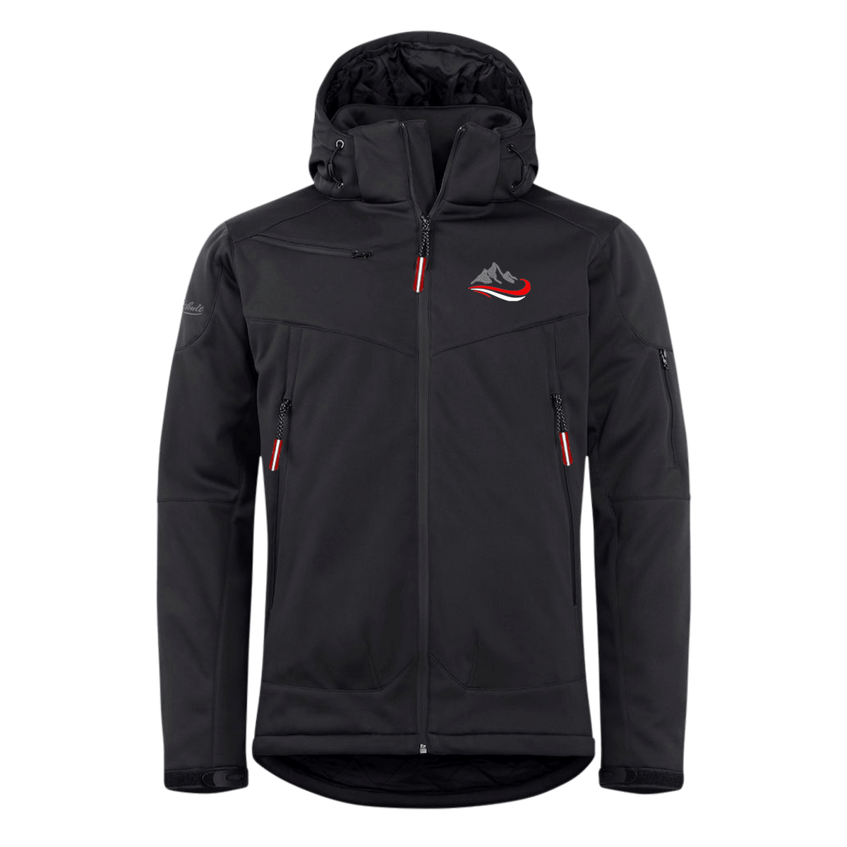 Herren Skijacke schwarz mit Berg Stickerei #Farbe_Schwarz