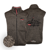 Herren Strickfleece Gilet Berg Motiv #Farbe_Dunkelbraun-Strick