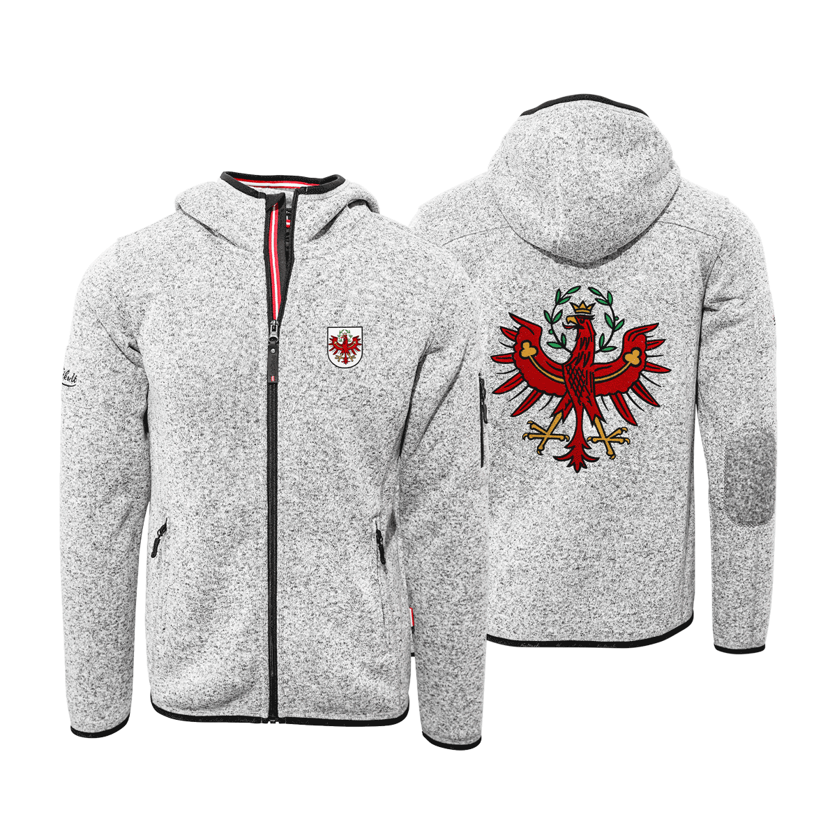Herren Strickfleece Jacke Tirol Stickerei