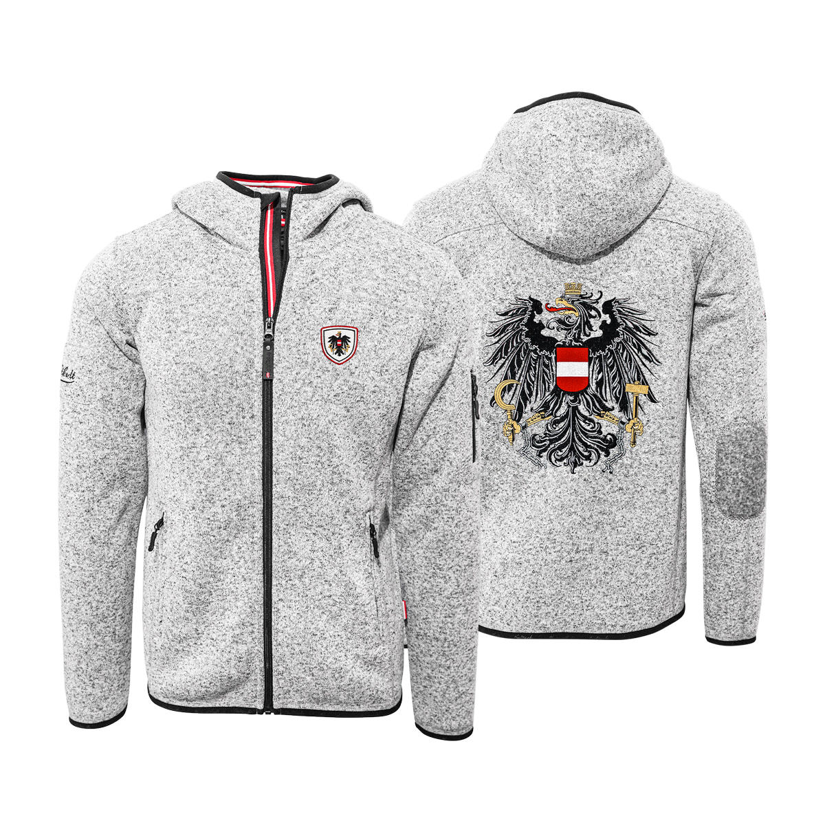 Herren Strickfleece Jacke Trachtenmode
