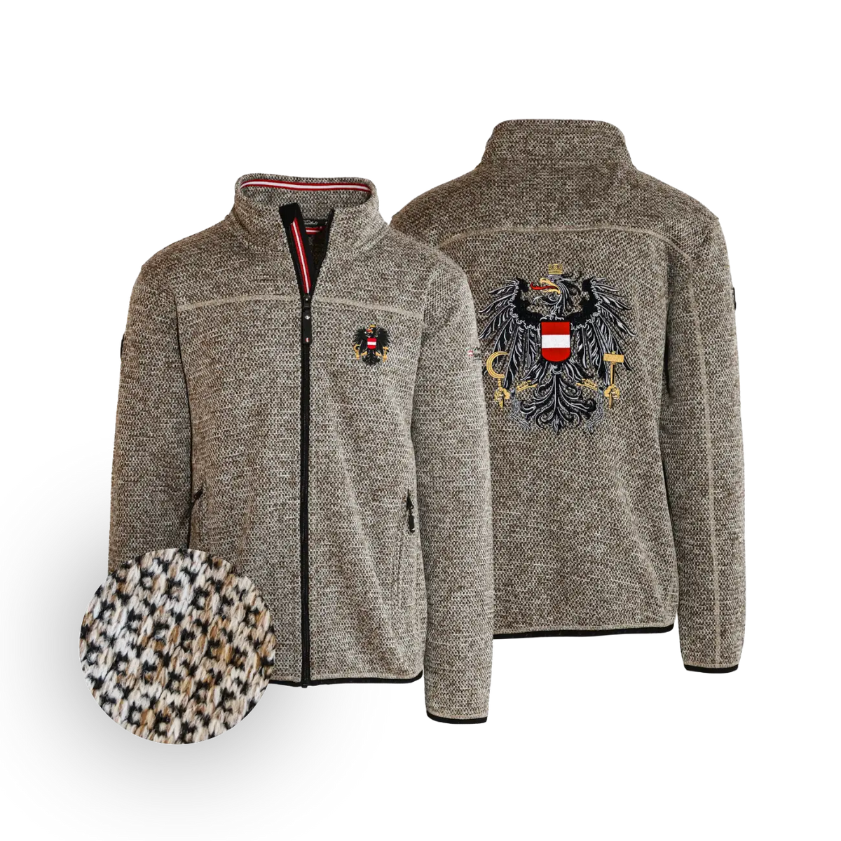 Herren Trachten Jacke Österreich hellbraun #Farbe_Hellbraun-Strick