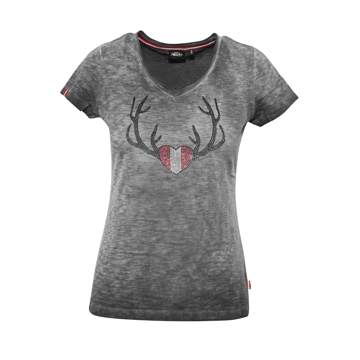 Herz Geweih Glitzer T-Shirt