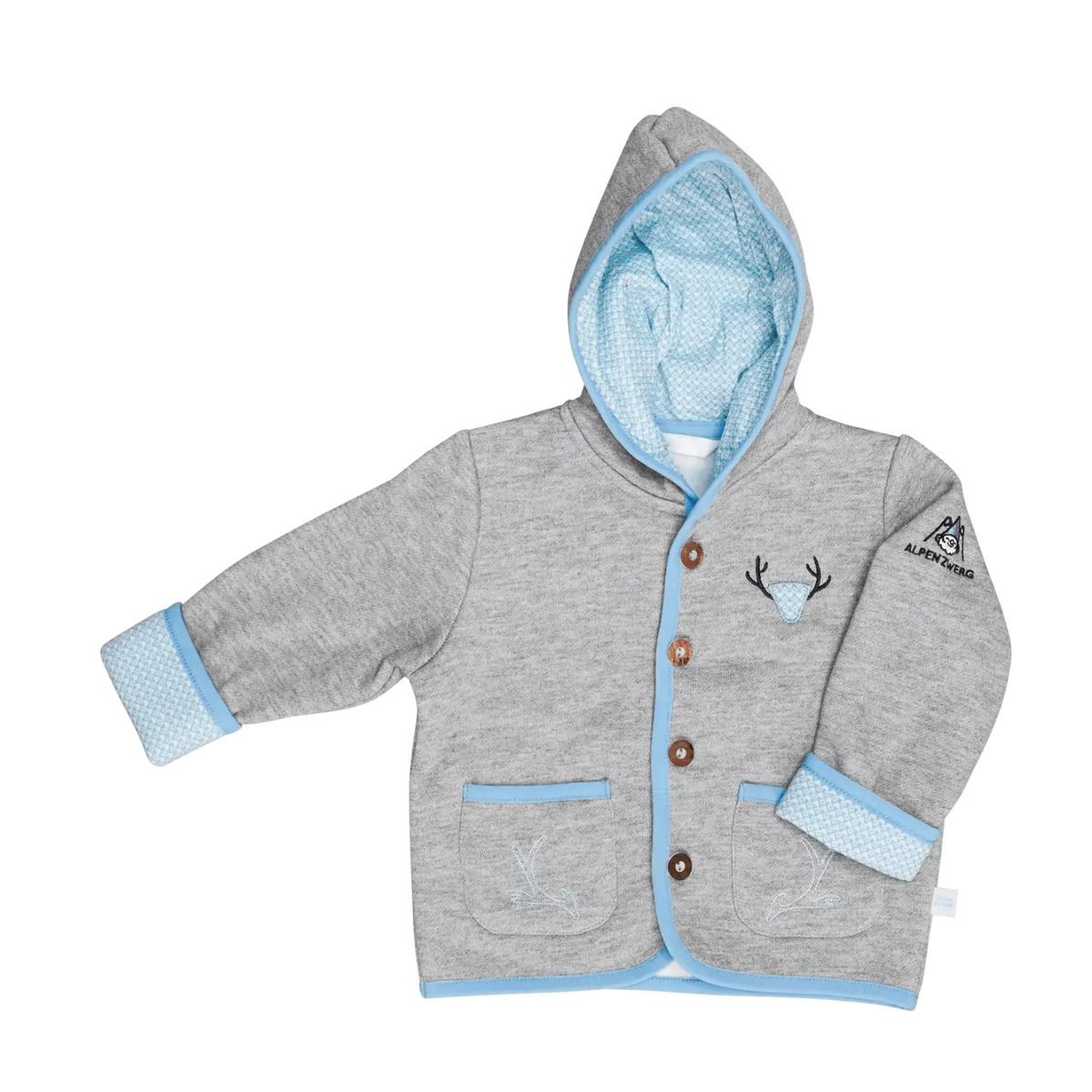 Hirsch Kinder Trachtenjacke blau