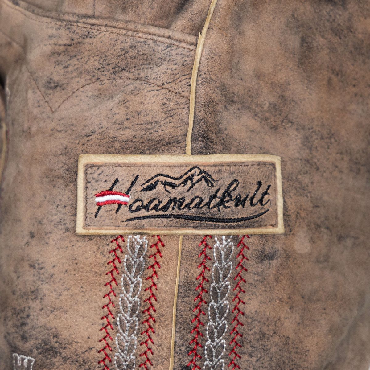Hoamatkult Aufnäher Lederhose