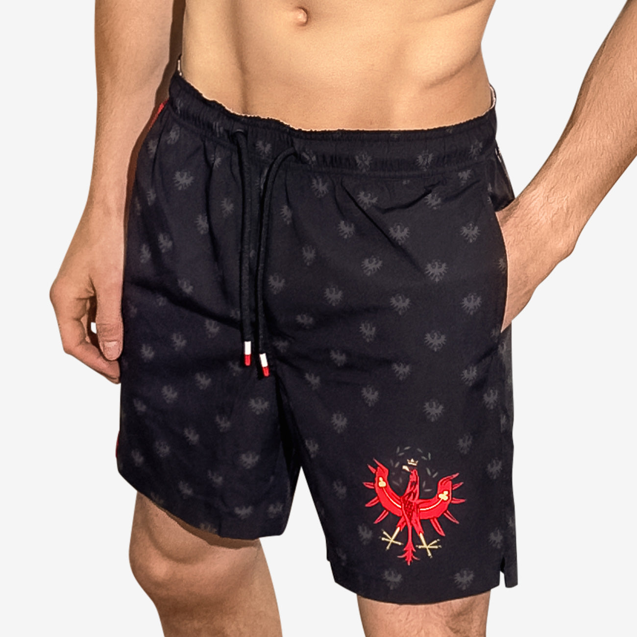 Hoamatkult Badehose mit Tiroler Adler