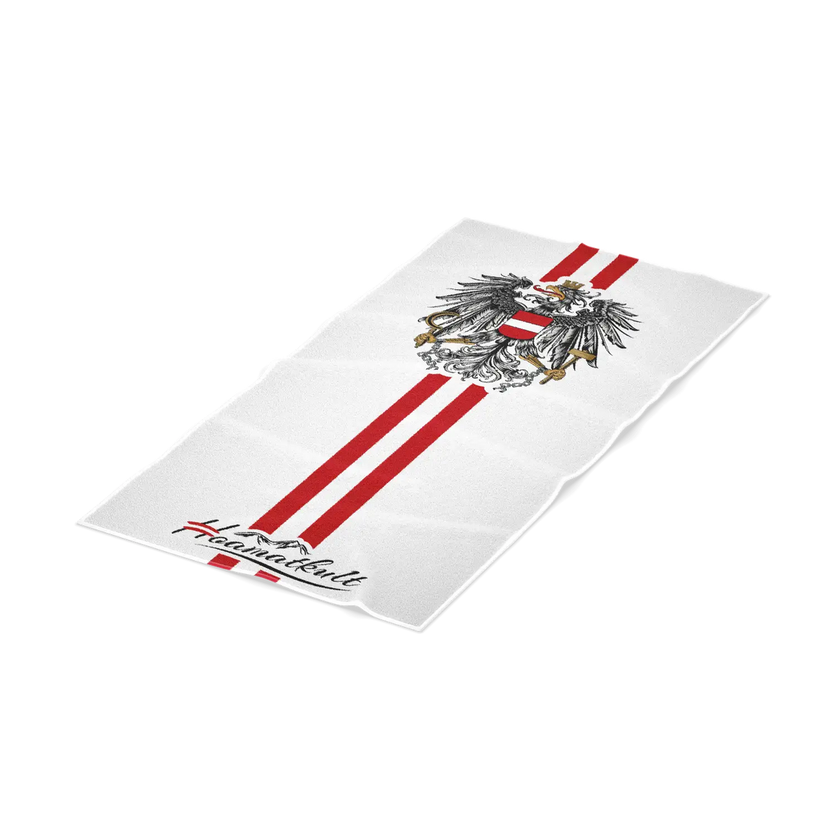 Hoamatkult Badetuch Baumwolle weiß