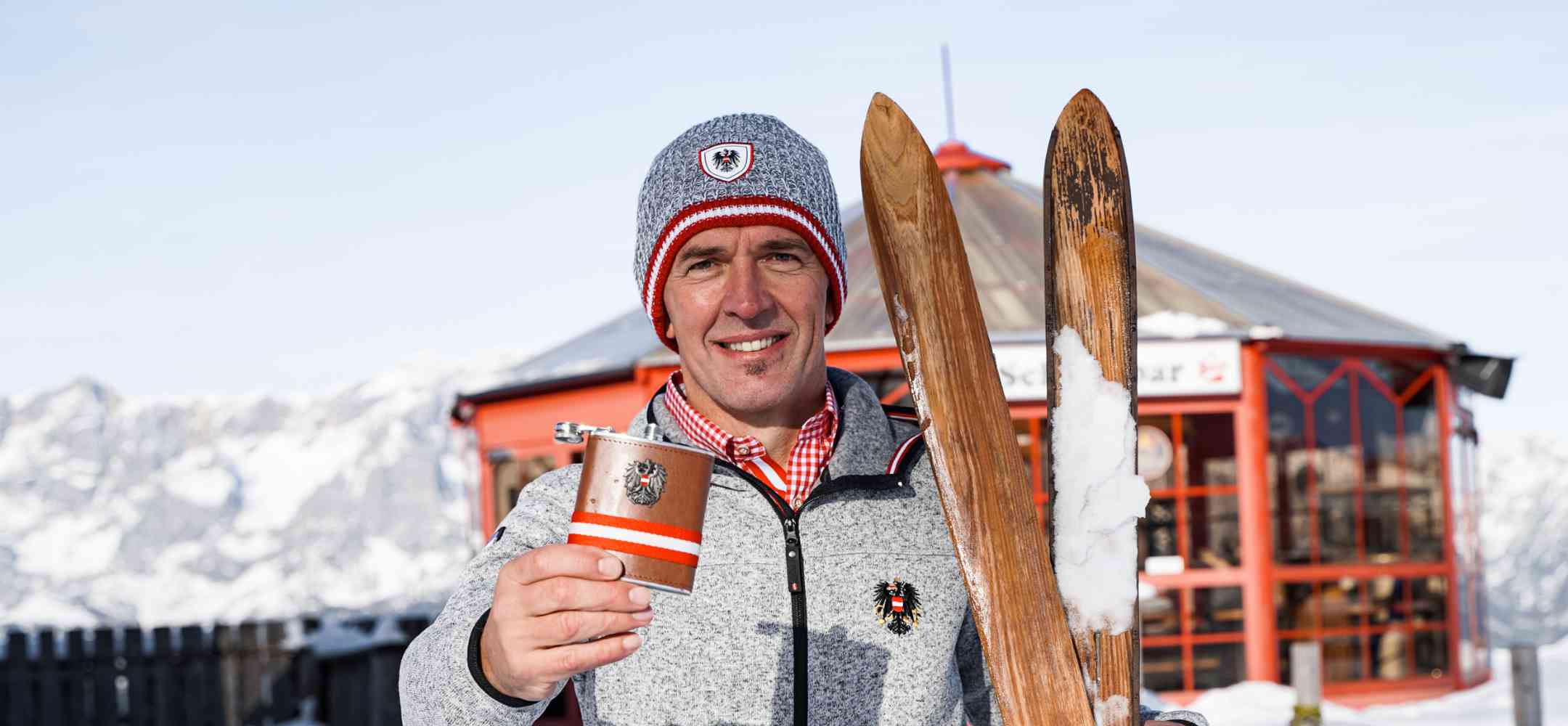 Hoamatkult Flachmann mit Österreich Adler