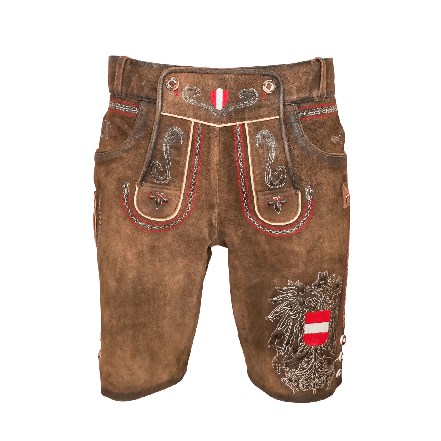 Hoamatkult Lederhose Österreich Adler Klassik Braun