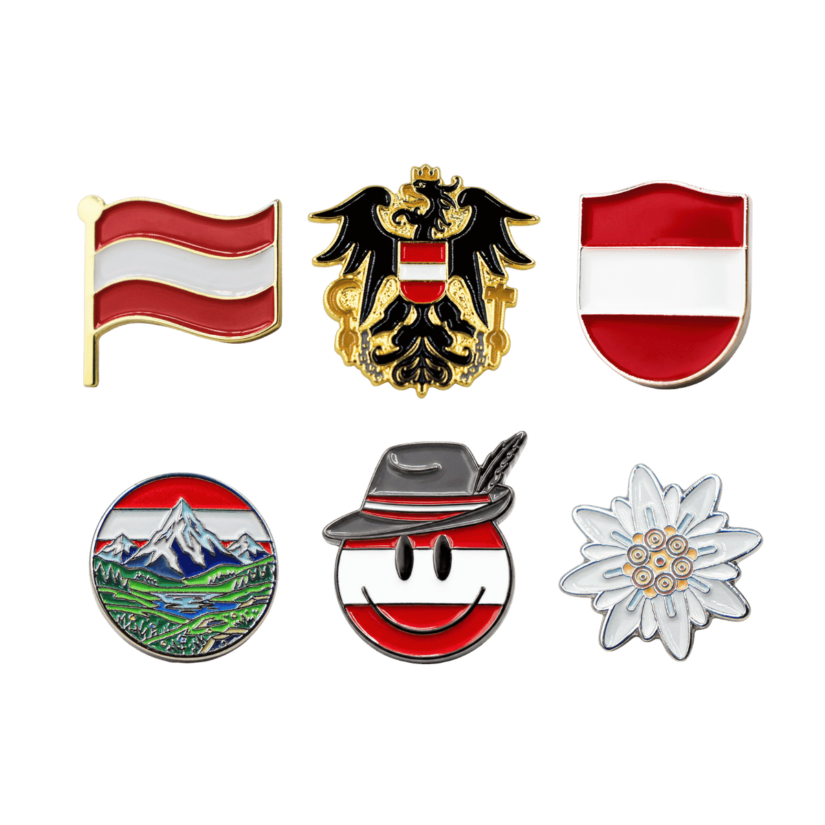 Österreich Kult Pins 6er-Set