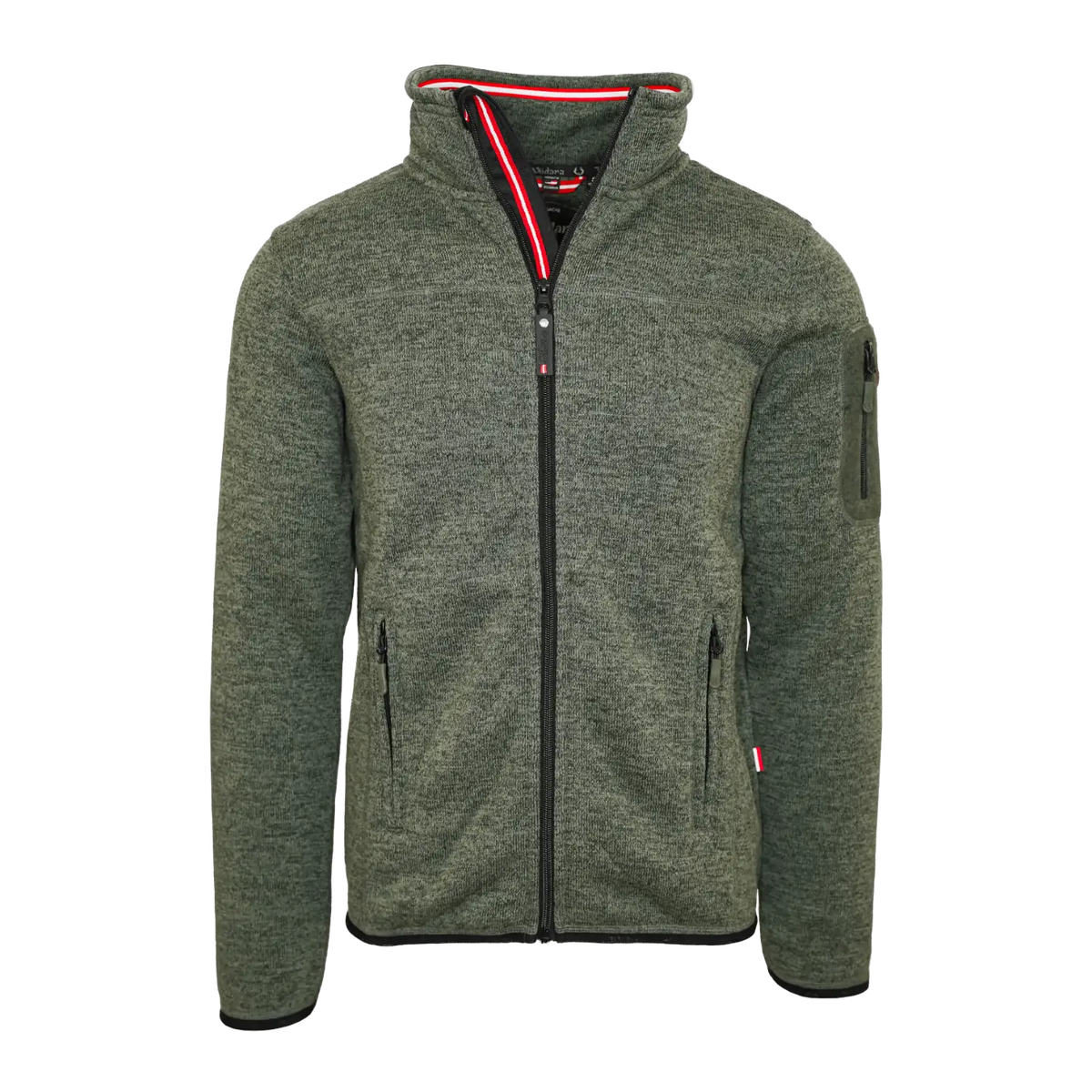 Hoamatkult Strickfleece Jacke ohne Kapuze Herren