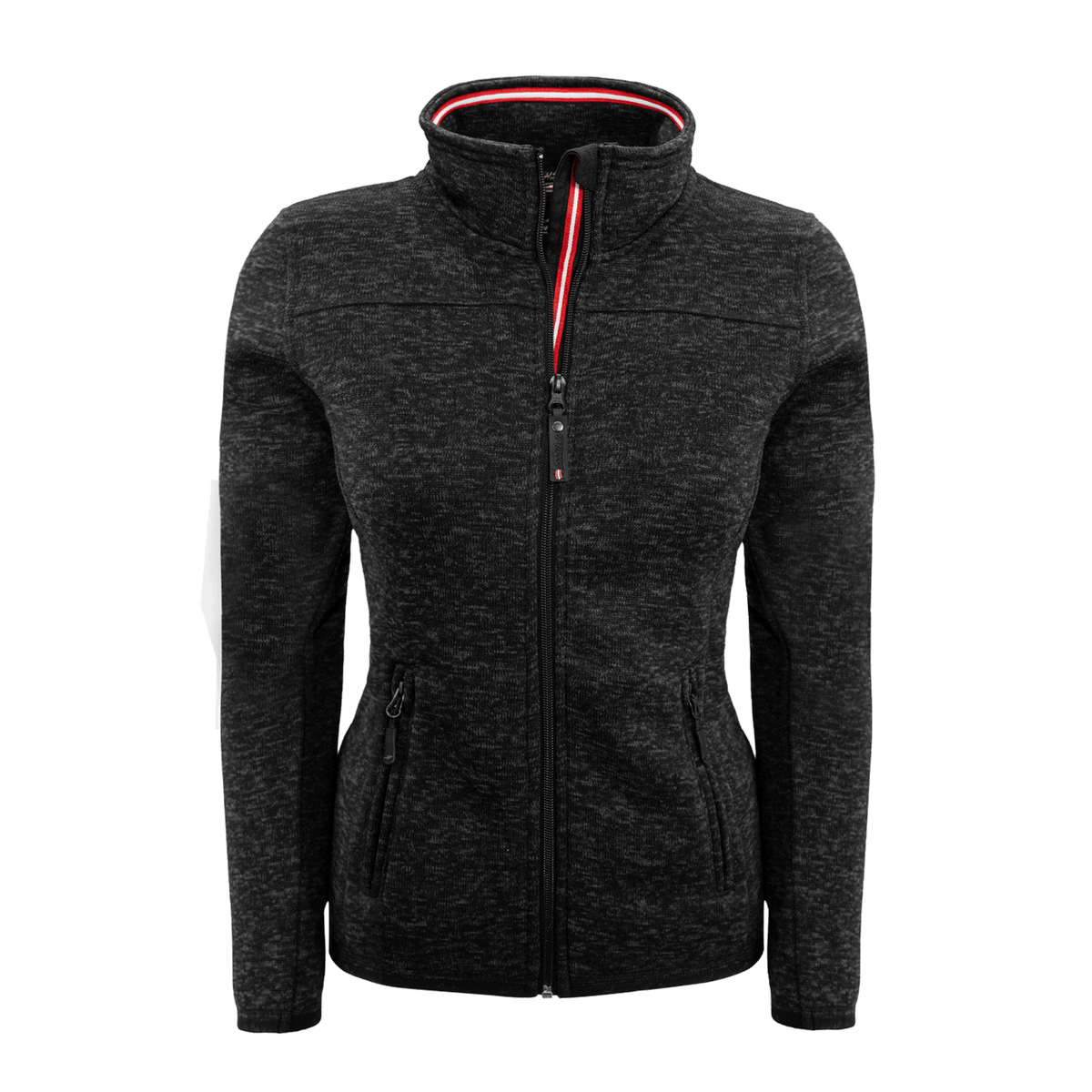 Hoamatkult Strickfleece Jacke schwarz