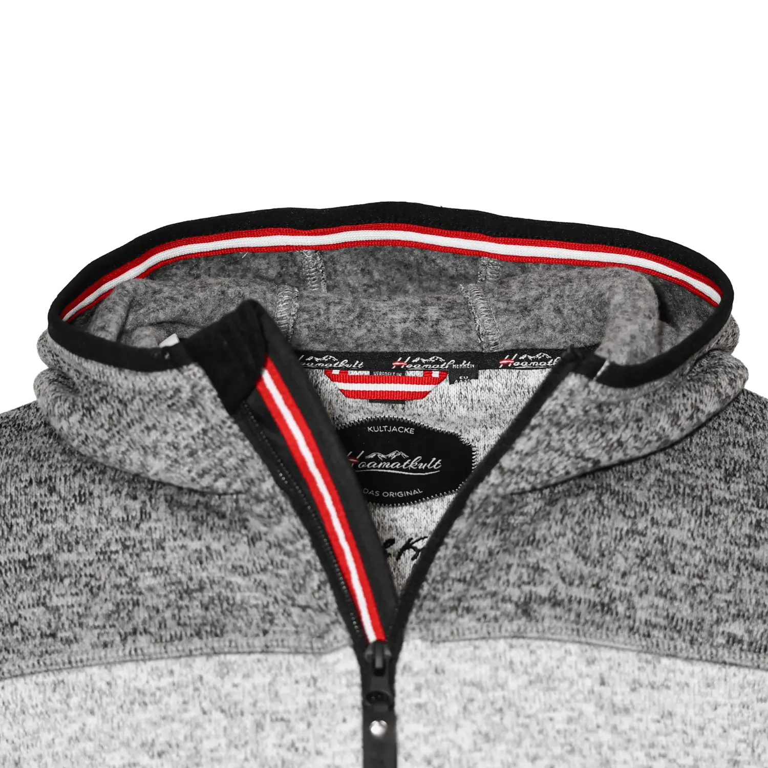 Hoamatkult Strickfleece Jacke zweifarbig