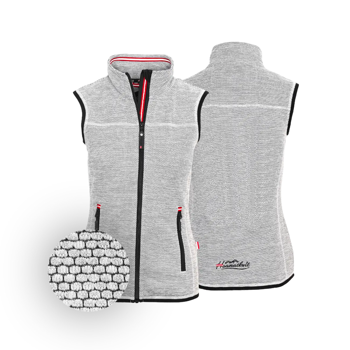 Hoamatkult Trachten Gilet Damen Dobby #Farbe_Hellgrau