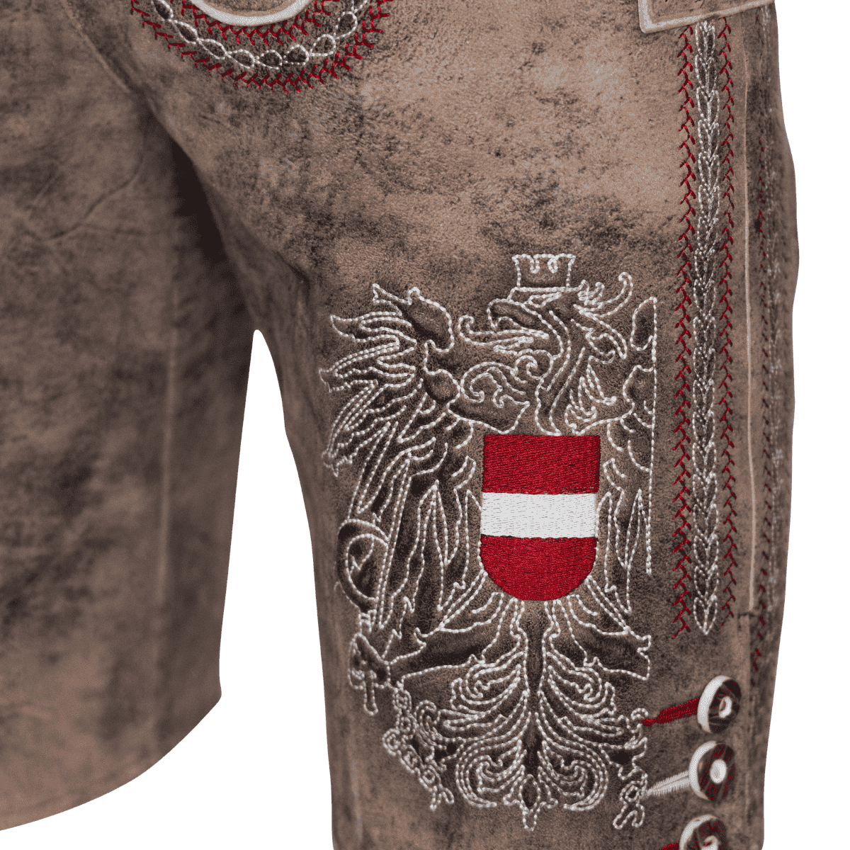 Hochwertige Adler Stickerei Lederhose