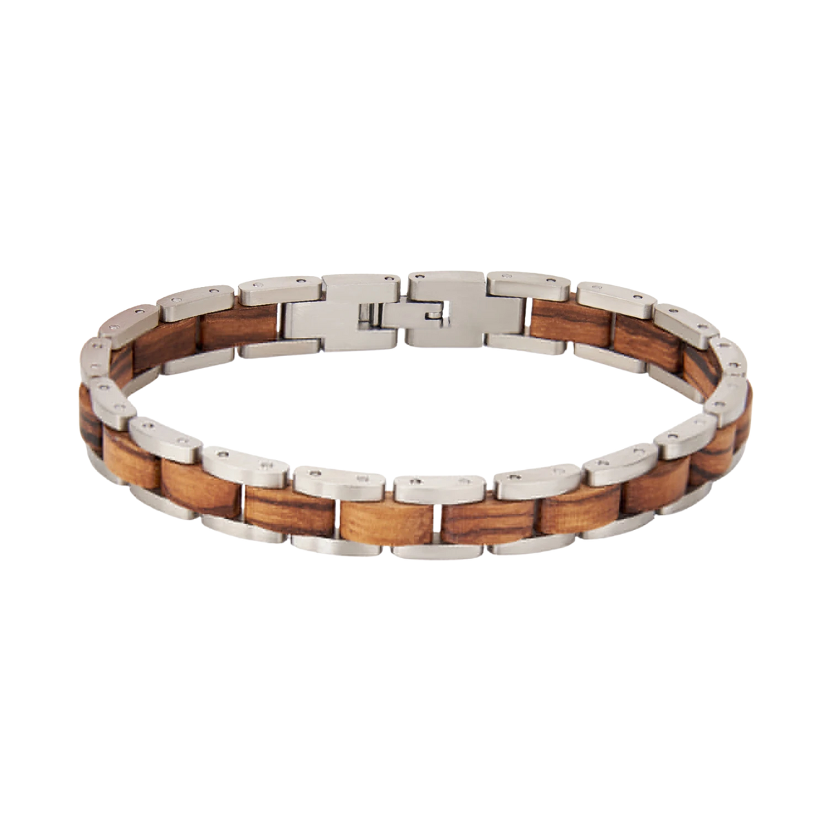 Holzarmband Walnuss Silber Hoamatkult