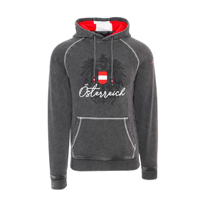 Kapuzen Pulli Herren Österreich Adler Motiv #Farbe_Dunkelgrau