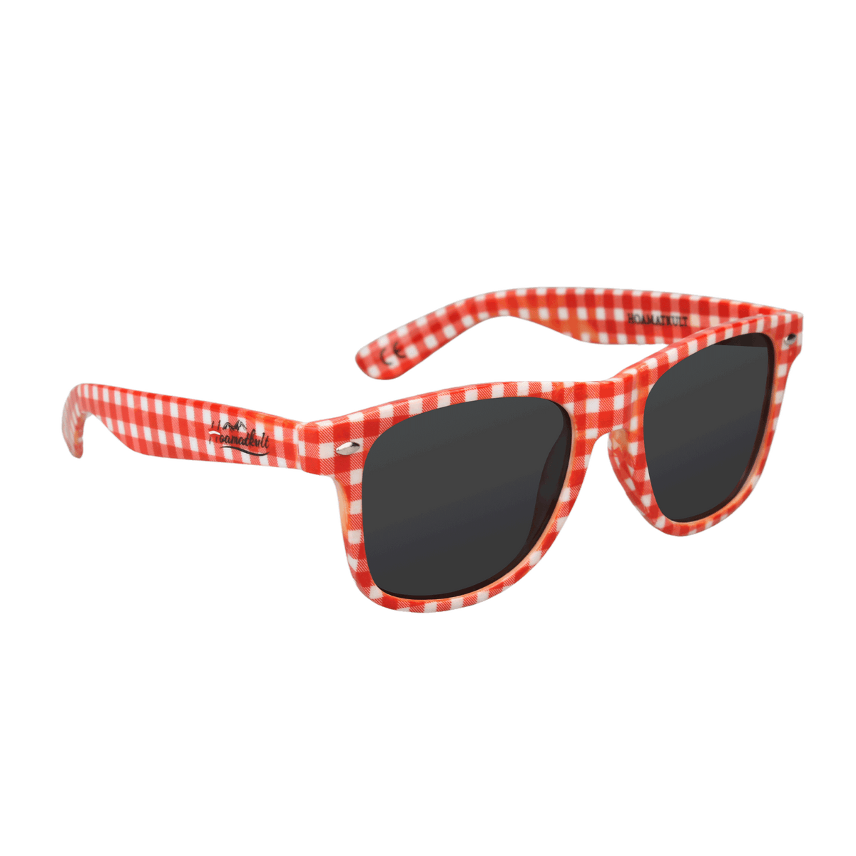 Karo Sonnenbrille rot Hoamatkult