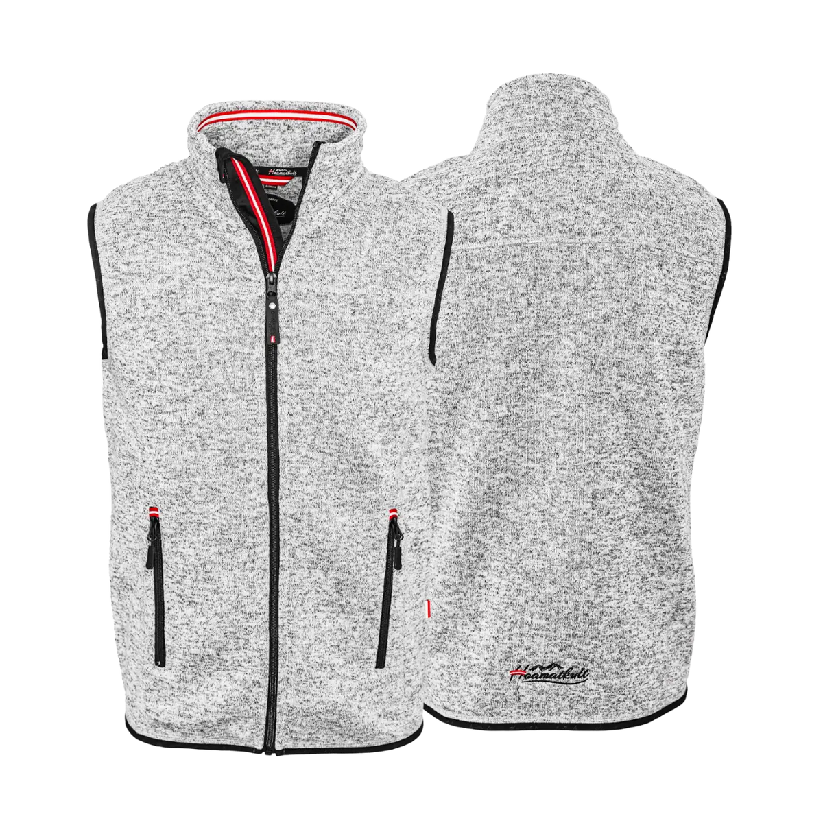 Kult Gilet Strickfleece hellgrau Herren #Farbe_Hellgrau