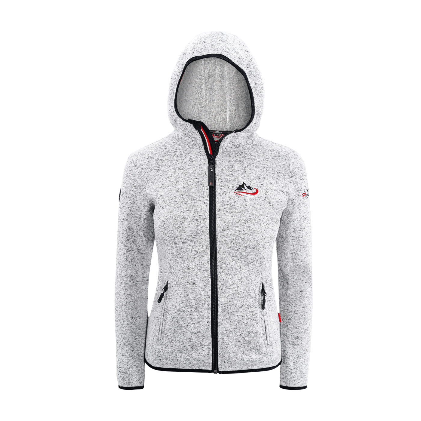 Kultjacke grau Damen Ski Motiv