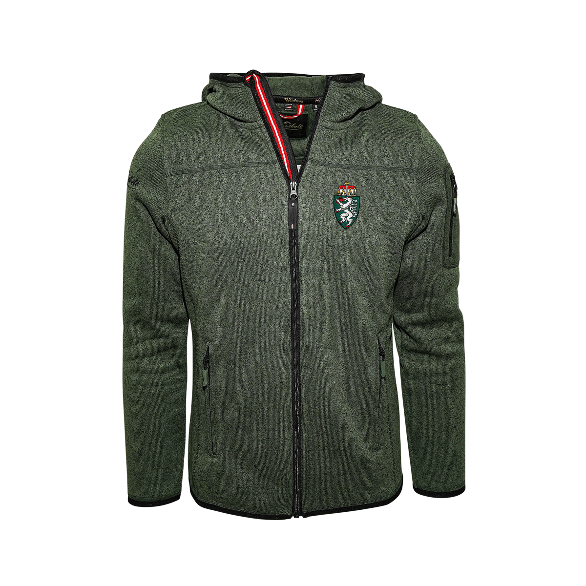 Kultjacke Herren dunkelgrün Steiermark Stickerei #Farbe_Dunkelgrün