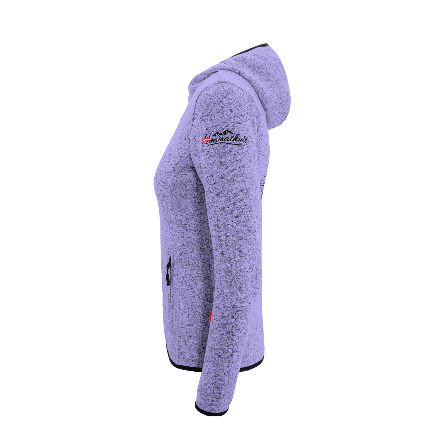 Kultjacke Lavendel seitlich links