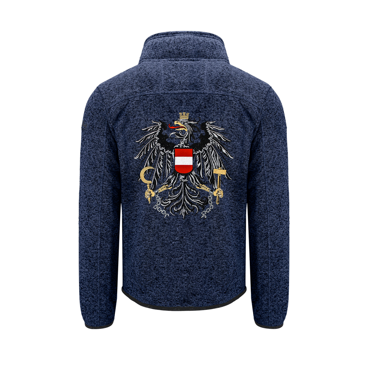 Kultjacke ohne Kapuze dunkelblau für Herren mit Adler Stick