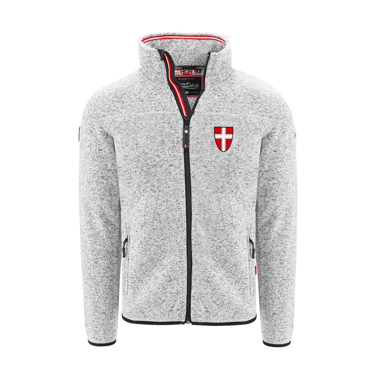 Kultjacke ohne Kapuze hellgrau Herren Wien Stick #Farbe_Hellgrau