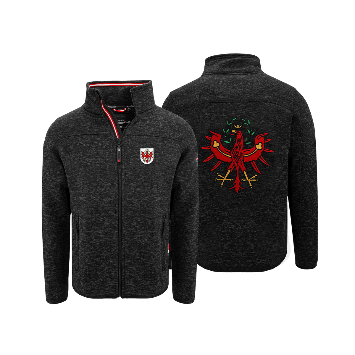 Kultjacke ohne Kapuze Herren Tirol #Farbe_Schwarz