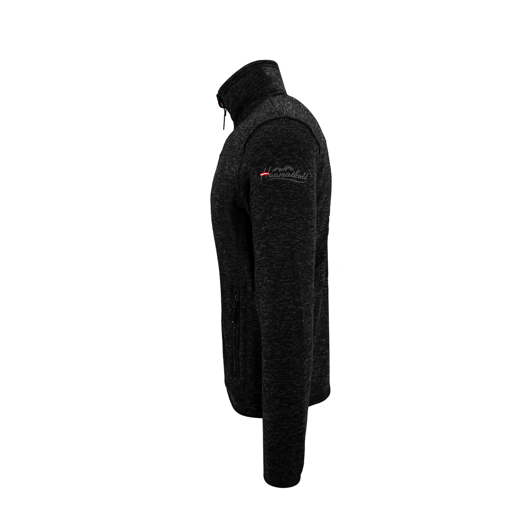 Kultjacke ohne Kapuze schwarz seitlich