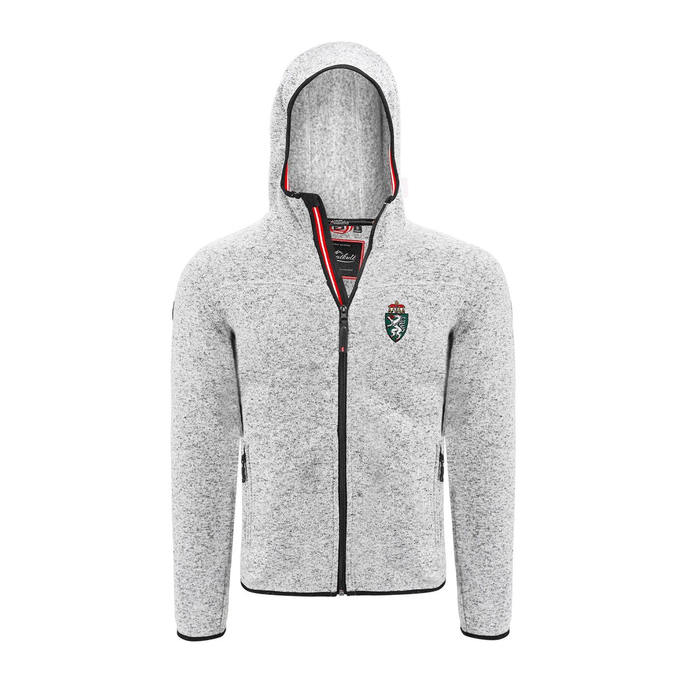 Steiermark Kultjacke mit Kapuze - Hellgrau