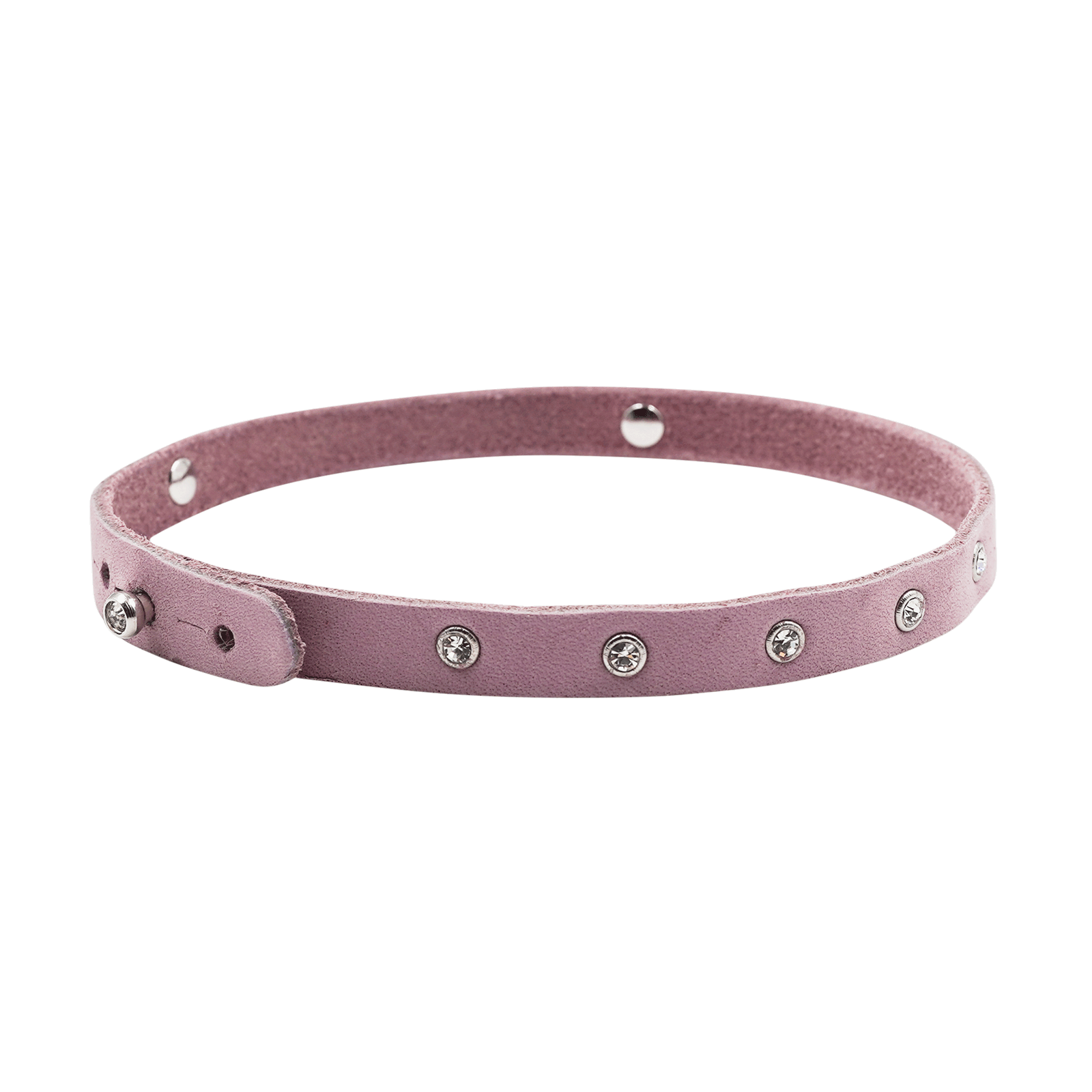 Lederarmband rosa für Dirndl Strass Steine