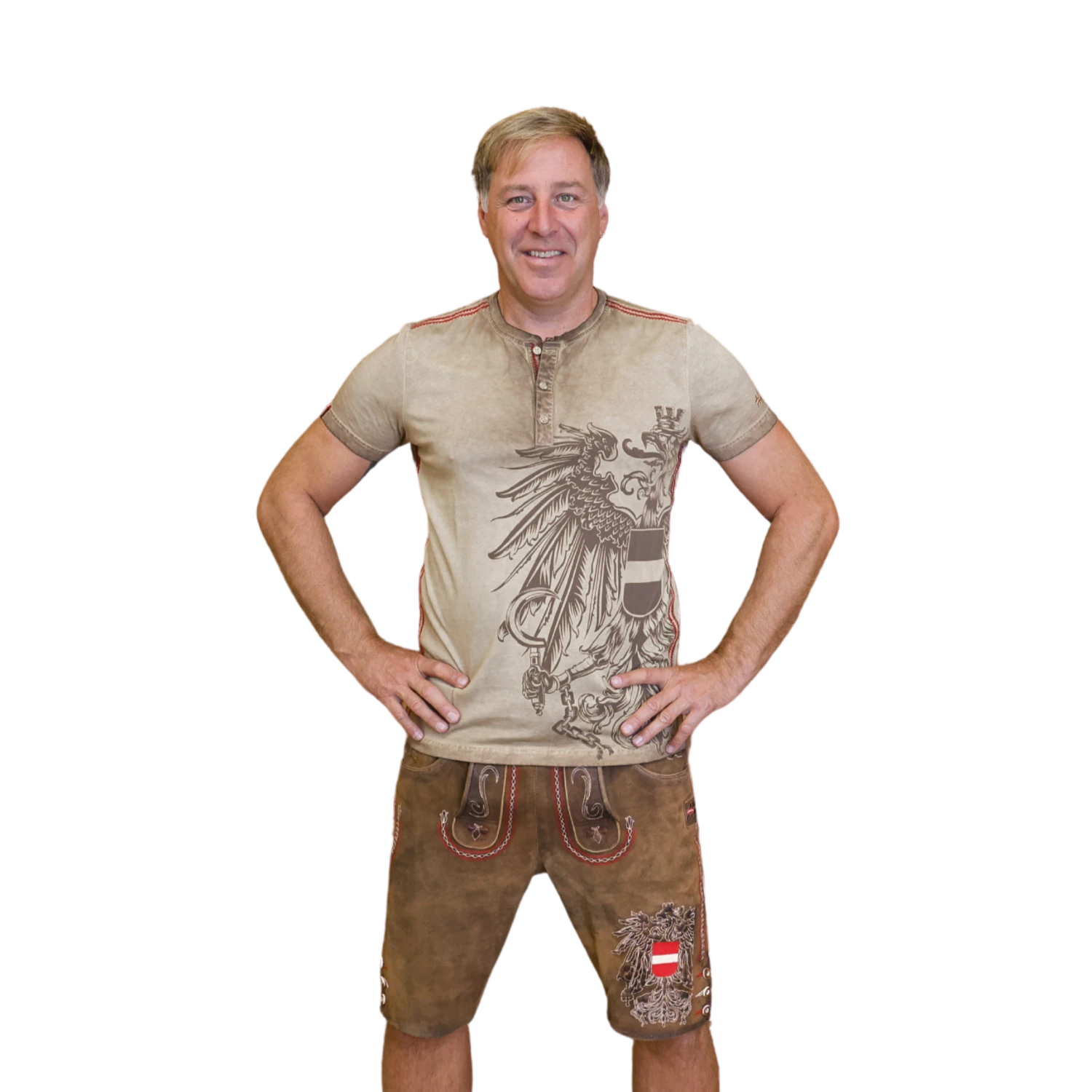 Lederhose Klassik Braun Österreich Adler