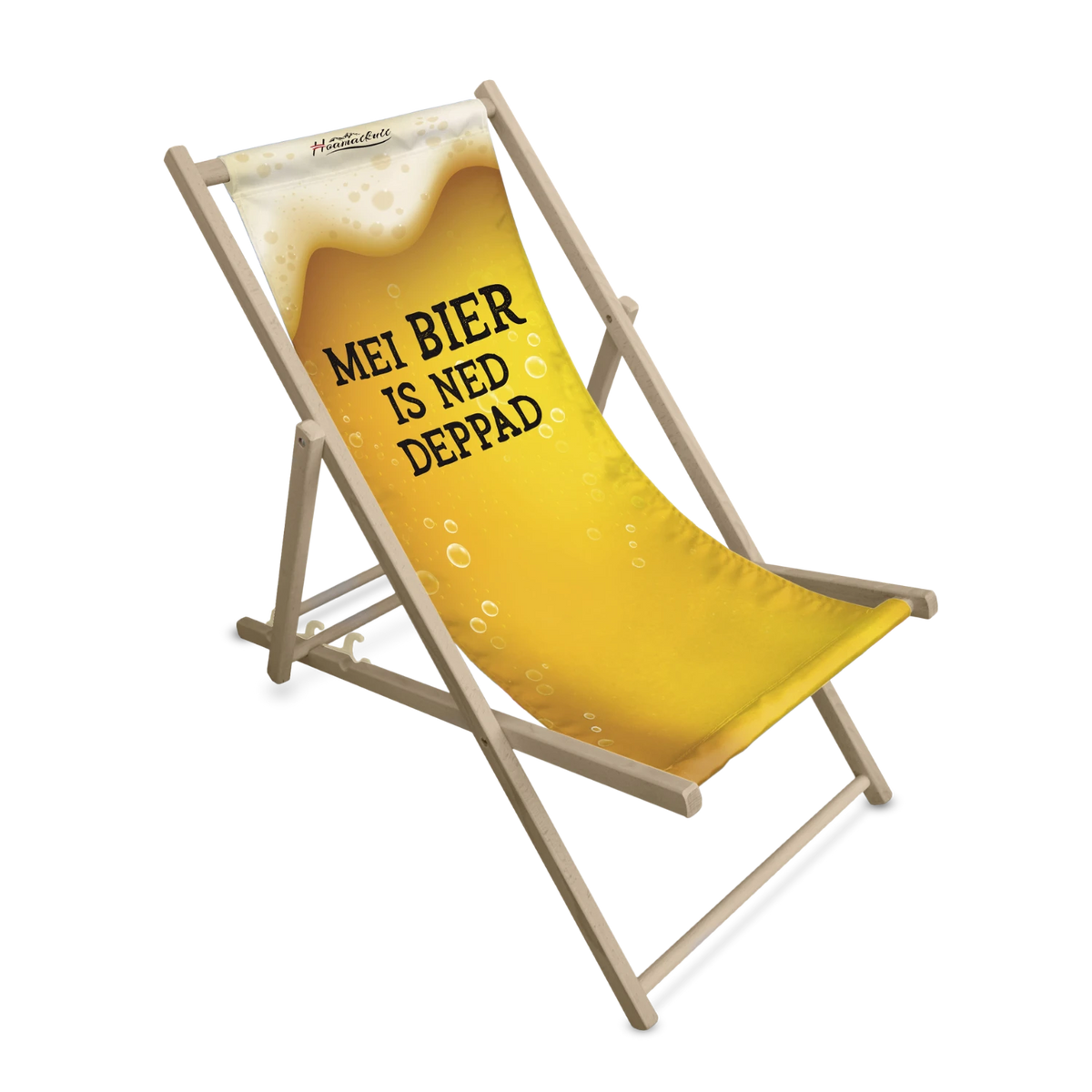 Liegestuhl Bier Motiv