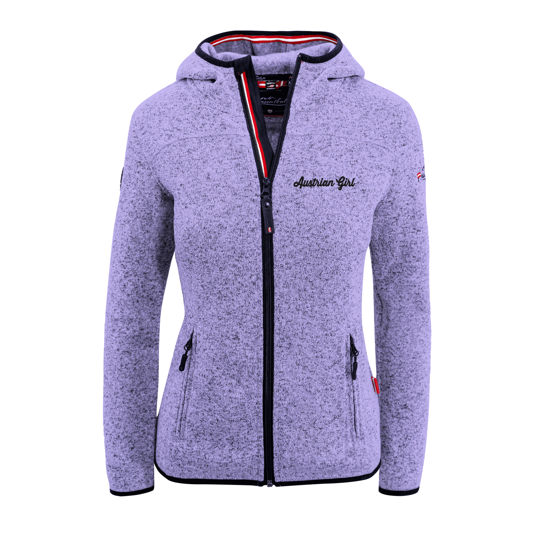 Lila Fleece Jacke Damen Austrian Girl