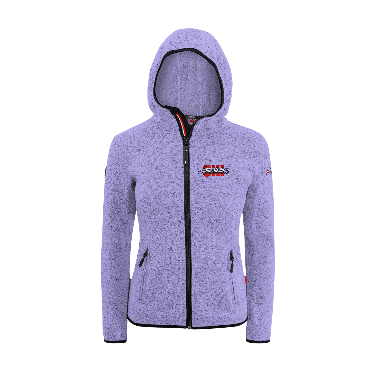 Kultjacke mit Kapuze - Austria Ski rot