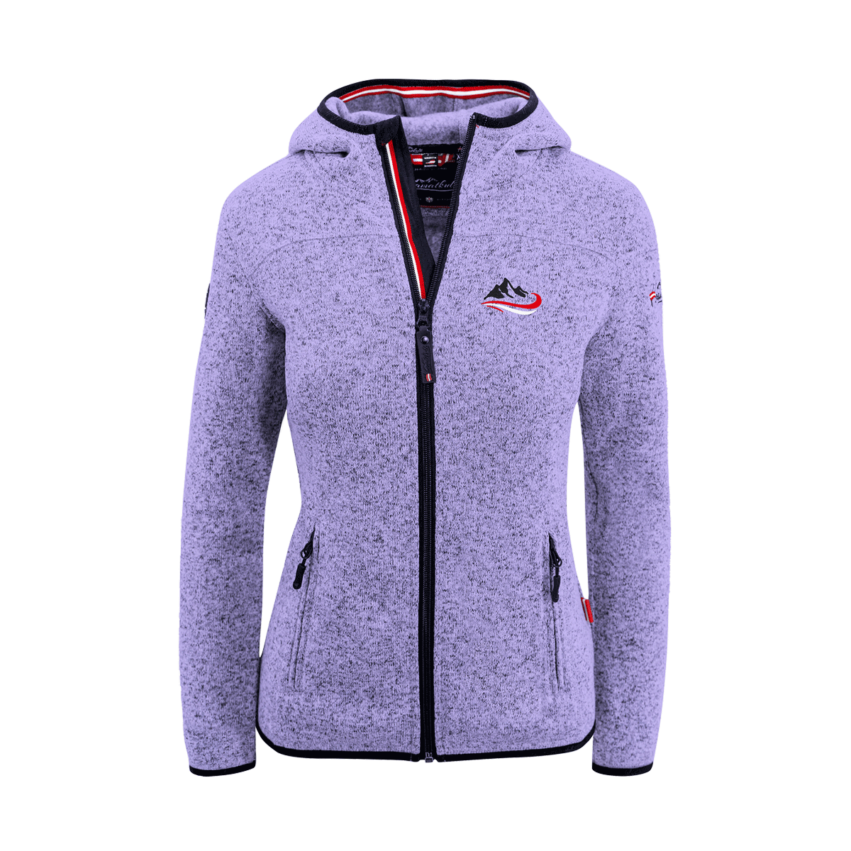 Lila Kultjacke Damen Ski Motiv